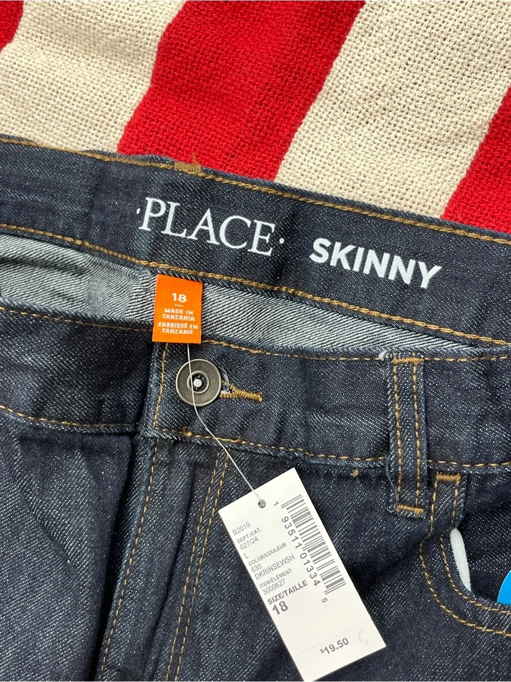 The Children's Place Dark Indigo Skinny Jeans Size 18 New with Tags